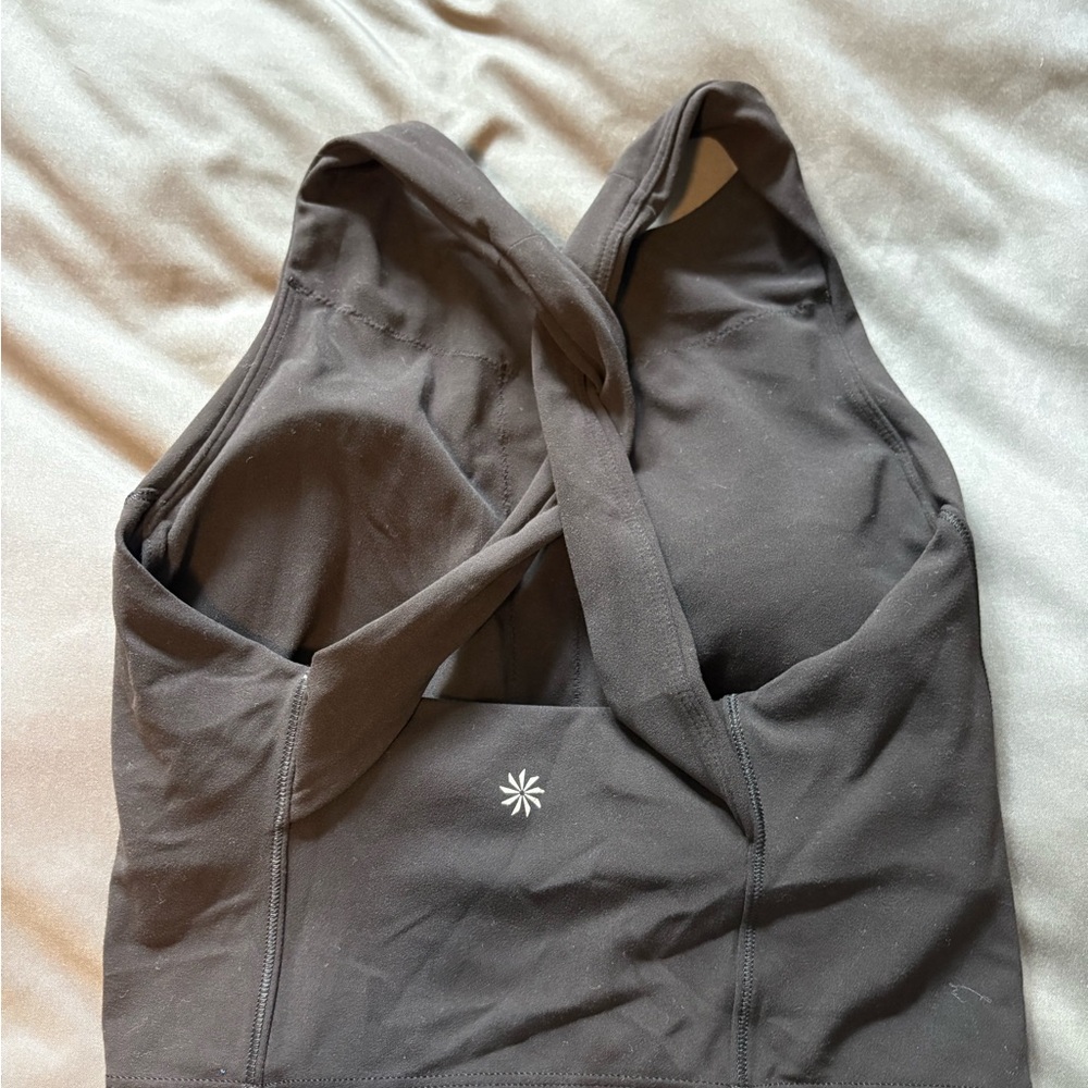 Athleta Black Cross-Back Tank Top